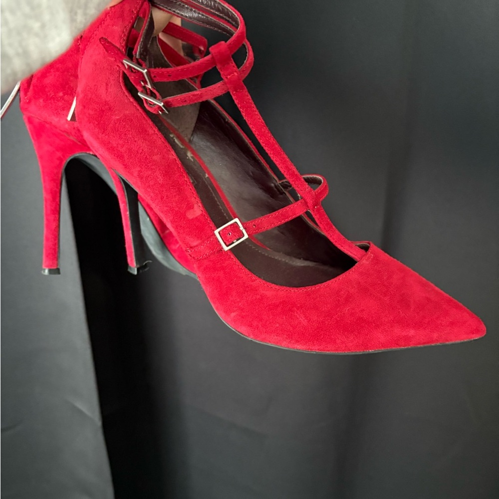 BCBG Red Suede Women's Heels
